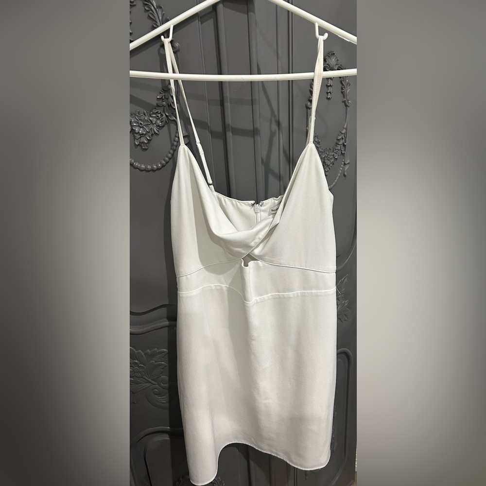 Abercrombie & Fitch Cream Slip Dress with Cowl Neck